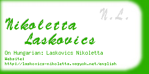 nikoletta laskovics business card